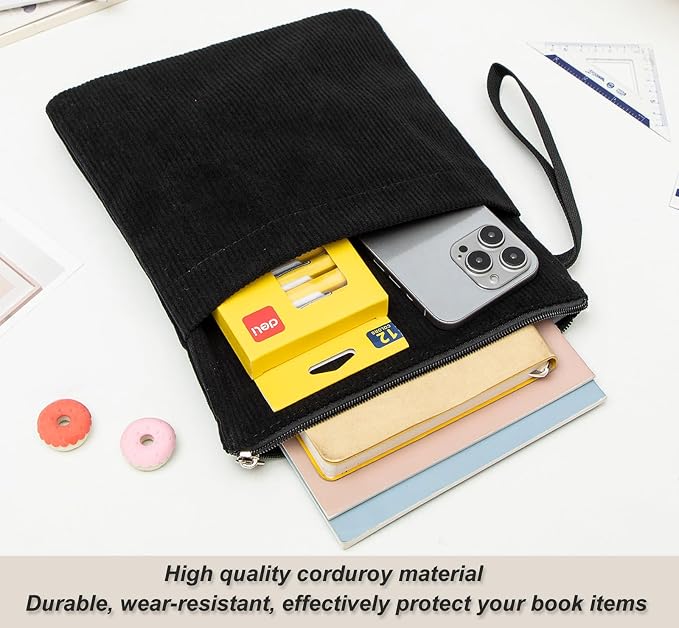 Book Sleeve, Book Covers for Paperbacks with Zipper, Book Lover Gifts