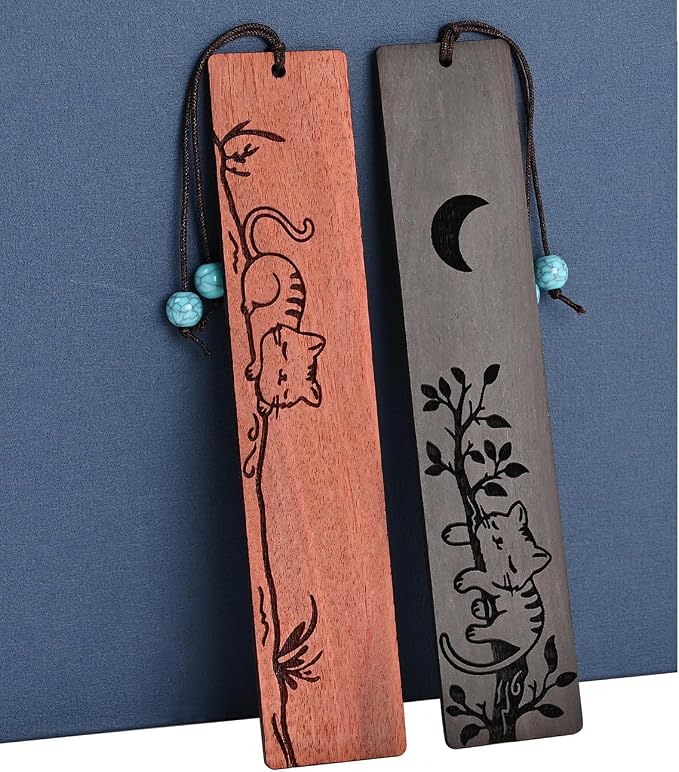ZQZYMXQ 2Pcs Funny Bookmarks Cat Book Markers, Funny Cat Gifts Cat Lover Gifts for Women (Sleeping Cat)