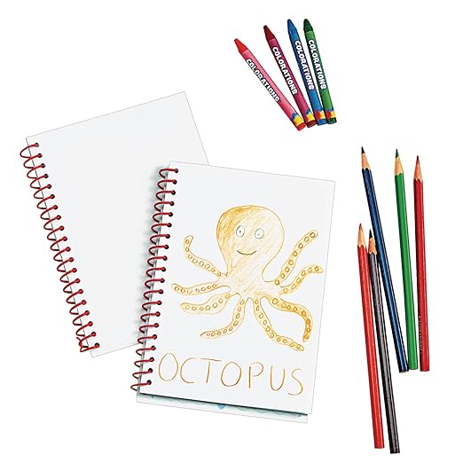 Colorations® Small Kid-Size Blank Journal, Ready For Sketching, Writing, Journaling, Writing Notebooks, Each 7 x 5", Set of 24, Travel Ready Notebooks, Ideal for Students Journaling Their Days