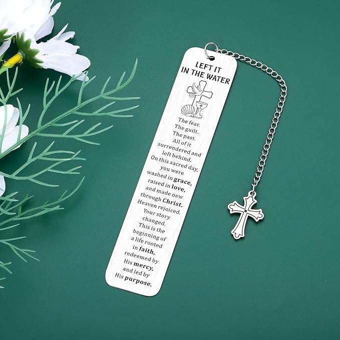 Baptism Gifts for Boys Girls Adult Christian Baptism Gifts for Women Men Left It in the Water Confirmation Gift First Communion Faith Bookmark College Dorm Room Essentials Graduation Christmas Easter