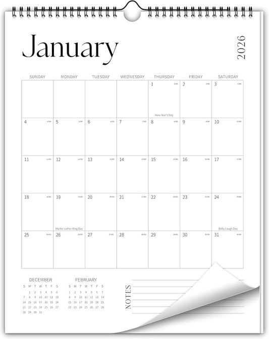 Aesthetic 2026-2027 Wall Calendar - 18 Monthly Calendar from January 2026 to June 2027, 14.5" x 10.5", Modern Vertical Wall Hanging Calendar for Organizing & Planning, Leaves