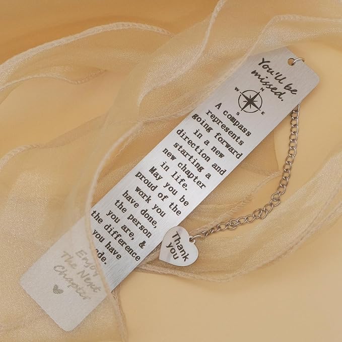 Christmas Stocking Stuffers Coworker Leaving Gifts for Women Men Farewell Gifts for Coworkers Friends Retirement Goodbye Gifts for Colleagues Boss Thank You Bookmark for Employee Leader Teachers