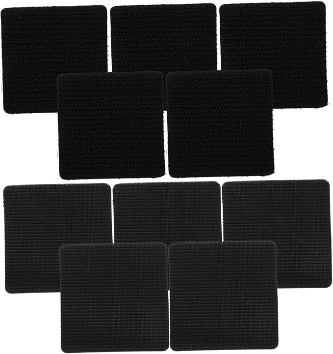 OUNONA 10sets Car Rug Adhesive Hook and Loop Tape for Car Carpets Heat Resistant