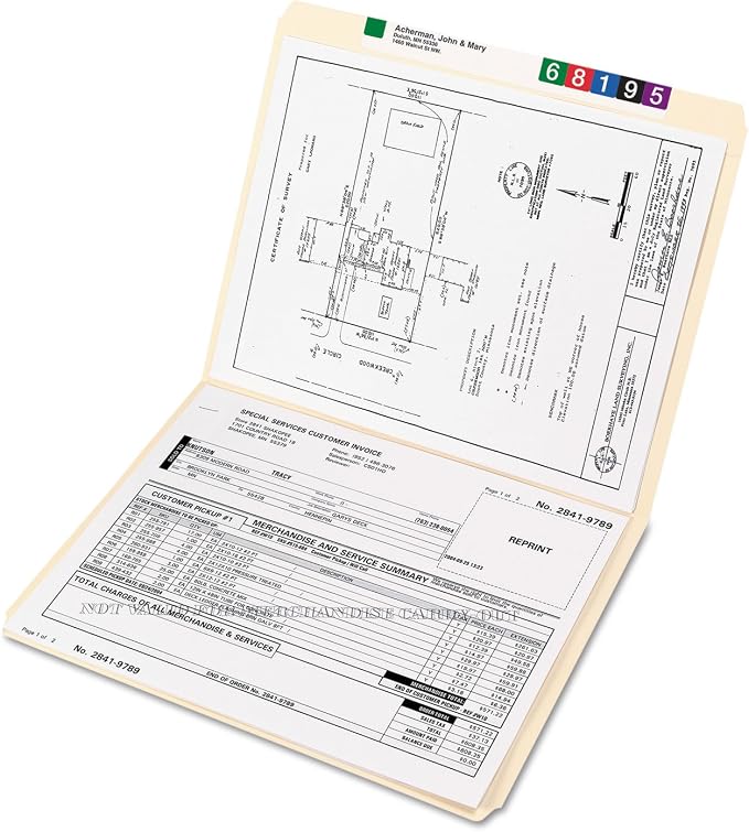 Smead File Folder, Reinforced Straight-Cut Tab (Not Undercut), Letter Size, Manila, 100 per Box (10310)