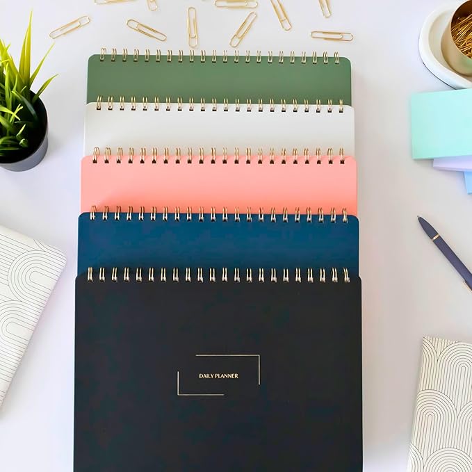 Undated Weekly Schedule | Business Planner | 8.25” x 11.75” ADHD Organizer | Premium Multi-Layout Schedule | Black | Landscape Layout