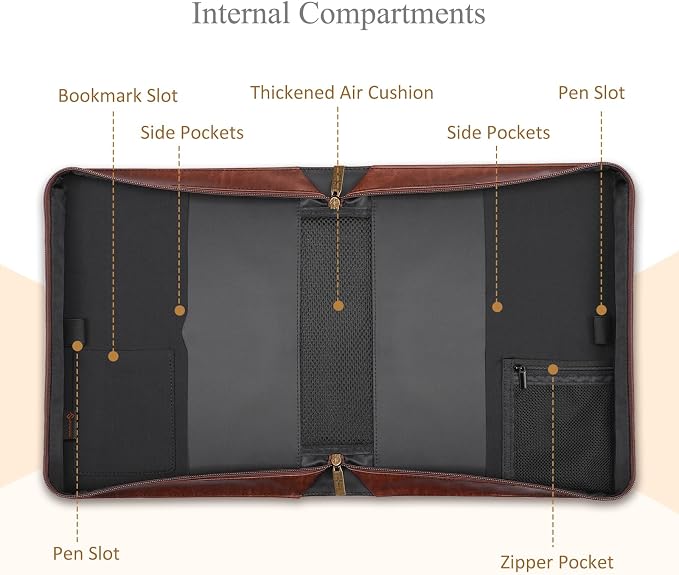 FINPAC Large Classic Bible Cover Vegan Leather Carrying Book Case Church Bag Bible Protective with Handle, Gift for Men, Women, Father, Mother, Friends, Brown