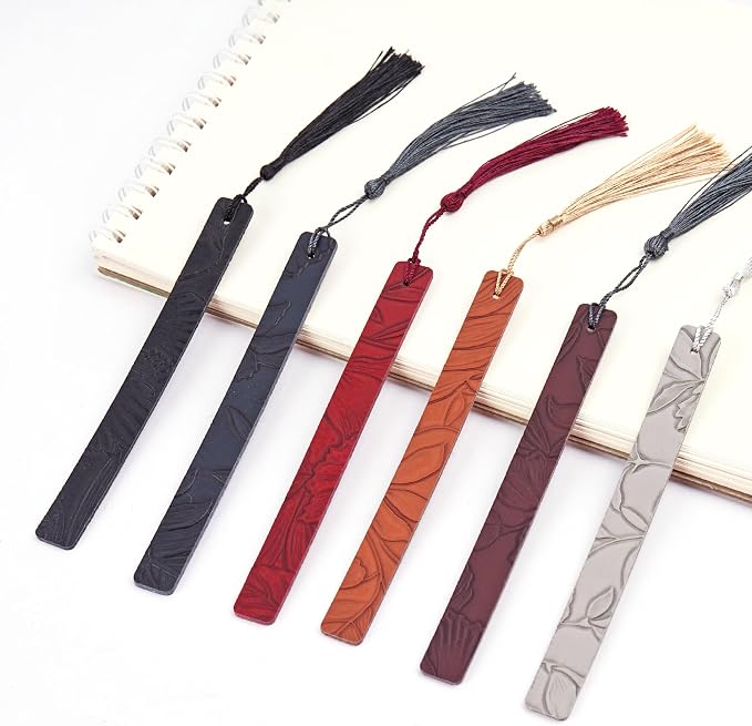 12 Pcs Pastel Leather Bookmarks Colorful for Women Students Teachers Book Lovers Reading Supplies(12colors6)