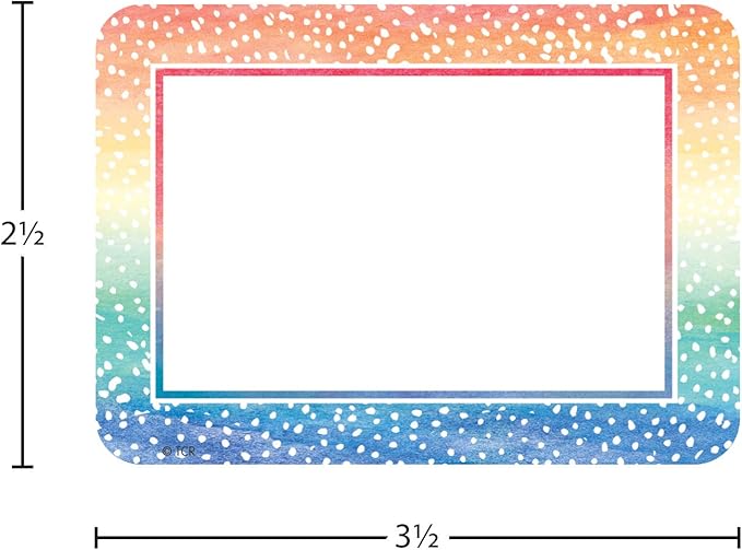 Teacher Created Resources Watercolor Name Tags/Labels - Multi-Pack