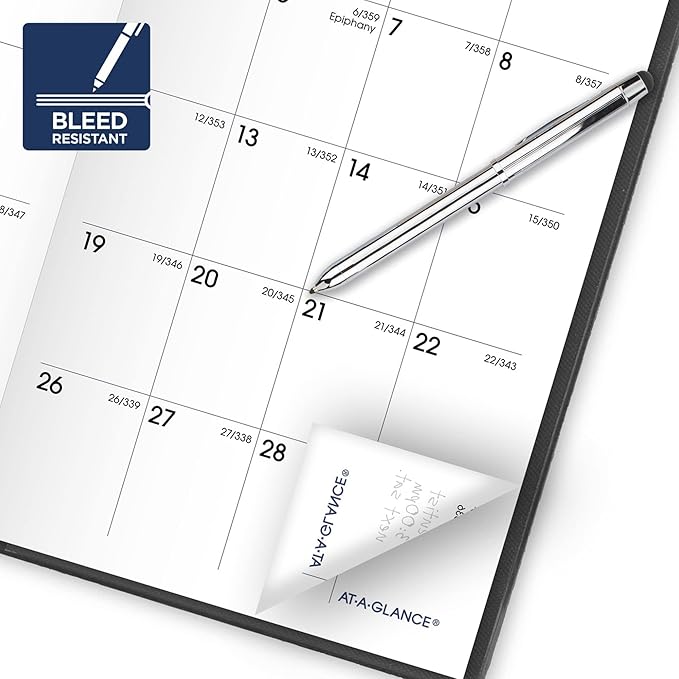 2022 Pocket Calendar by AT-A-GLANCE, Monthly Planner, 3-1/2" x 6", Pocket Size, DayMinder, Black (SK5300)