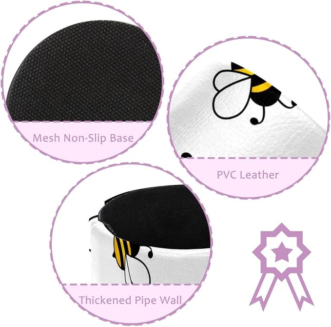 Flying Bees Pen Holder for Desk, Pencil Holder Desktop Organizers Stationery Supplies Storage, Cute Pencil Cup for Makeup Brush/Art Supplies, Office, Home, Leather
