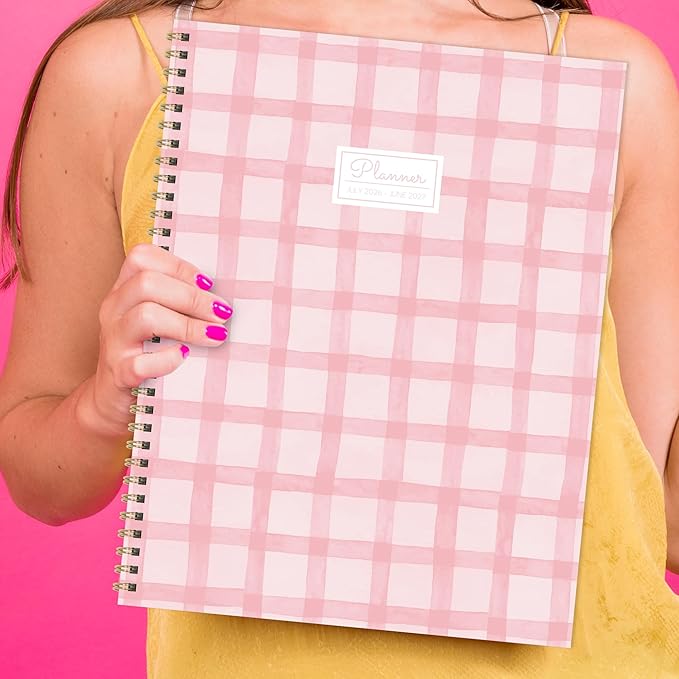 TF Publishing July 2026 - June 2027 Perfectly Pink Large Weekly Monthly Planner - 12 Month Academic Planner 2026-2027 with Durable Cover, Thick White Colored Paper, and Planning Stickers - 9in x 11in