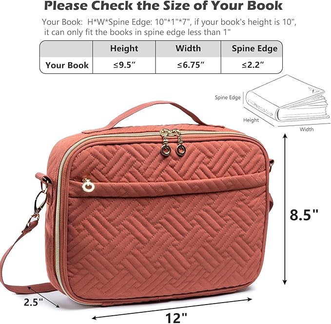 IMAGINING Bible Cover for Women - Stylish Large Bible Bag - Journal Case with Handles for Bible Carrying - Gift for Women or Book Lovers