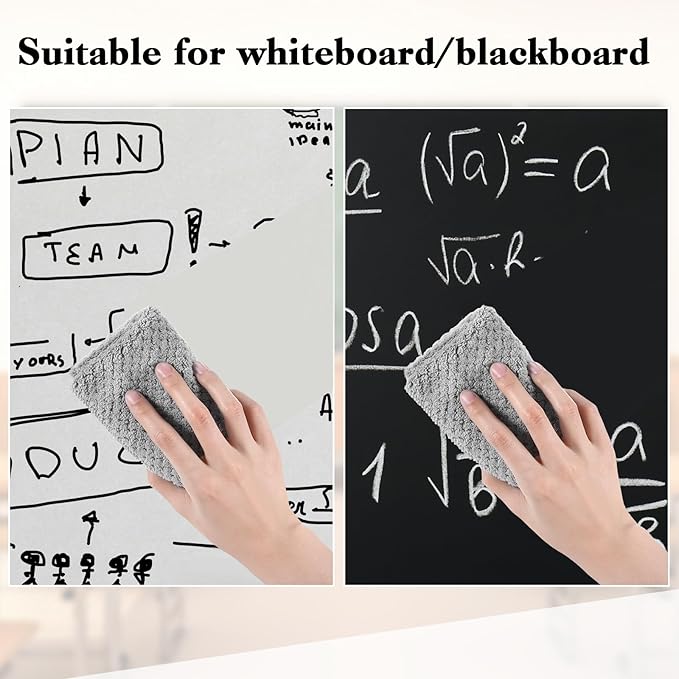 Fanfanwin 8 Pcs 10" x 10" Magnetic Cleaning Cloth Dry Erasers for White Boards Extra Strong Magnetism Microfiber Eraser for Blackboards Classroom Home Reusable Washable(Pineapple Grid Cloth)