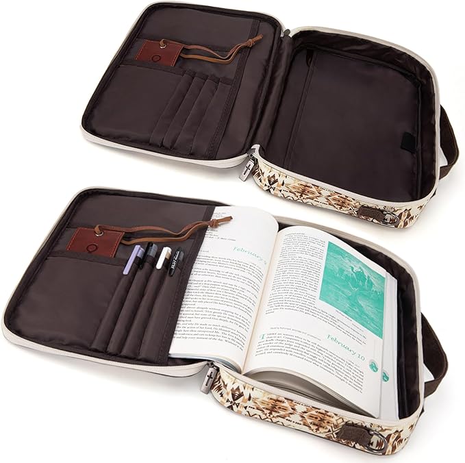 Montana West Bible Covers for Women Men with Leather Bookmark Carrying Book Case Church Bag Outdoor Protective Bible