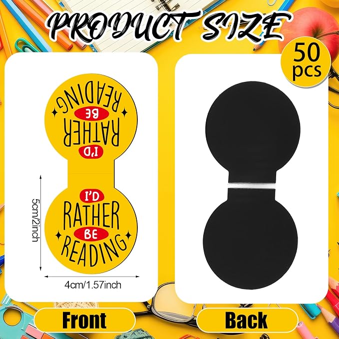 AmazingSpark 50 Pcs Magnetic Reading Bookmarks Bulk Magnet Reading Awards for Book Lover Motivational Book Marker Clips for Students Teacher Office Classroom Incentives