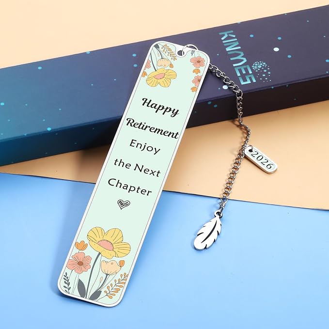 Happy Retirement Gifts for Women Men Retirement Bookmarks for Retired Teacher Nurse Book Lovers Gifts for Mom Grandma Friends Farewell Leaving Gift for Coworker Colleague Enjoy The Next Chapter 2026