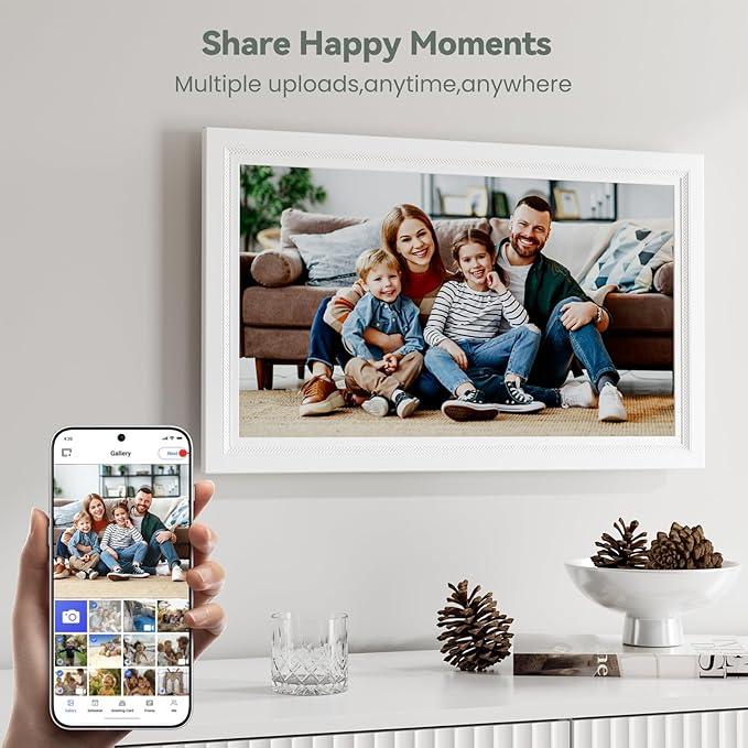 Digital Calendar 10.1-Inch Electronic Calendar Wall Touch Screen, ECalendar Planner with Digital Photo Frame for Family Organizer,Auto-Sync with Family Schedule, Chore & Meal Planner, Wall/Desk Mount
