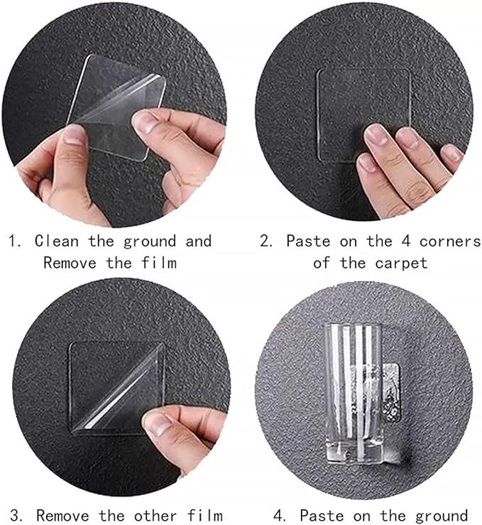 PRETYZOOM Double Sided Tape 6cm Strong Fixed Paste Waterproof Nano Adhesive Patch Nail-Free 12pcs for Universal Hook-Free Mounting and Seamless Office Use