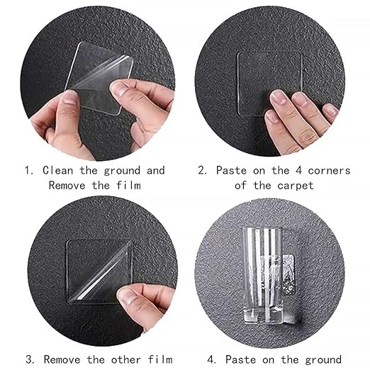 12pcs Nano Double-Sided Adhesive Tape 6cm Nail-Free Strong Mounting Tape Removable Waterproof Patch for Wall Decor and Office Use