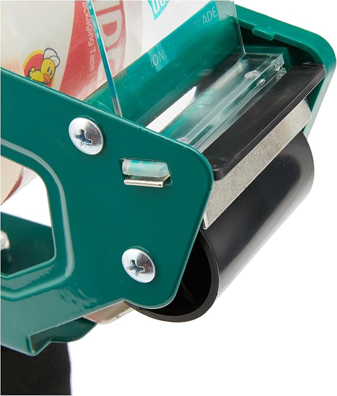 Duck HD Clear Packing Tape Dispenser Heavy Duty Packaging Tape Gun for Packing Boxes,Shipping and Moving - Includes 1 Refill Roll of HD Clear 1.88 in. x 50 Yards - Foam Handle (287398),(Pack of 4)