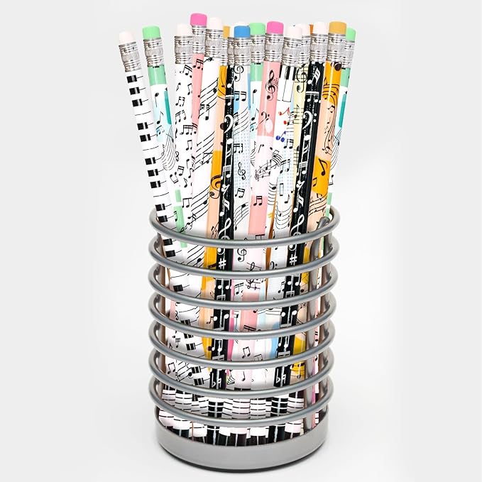 Fancy Land 50 PCS Music Pencils Music Note Wooden Pencil with Eraser Classroom School Teacher Award for Kids