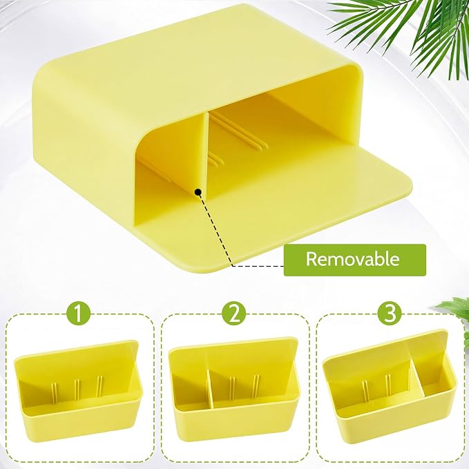 2 Pcs Magnetic Dry Erase Marker Holder Magnetic Pen Holder for Whiteboard Magnet Pencil Storage Organizer for Office Refrigerator Locker Classroom Organization Metal Cabinets (Yellow)