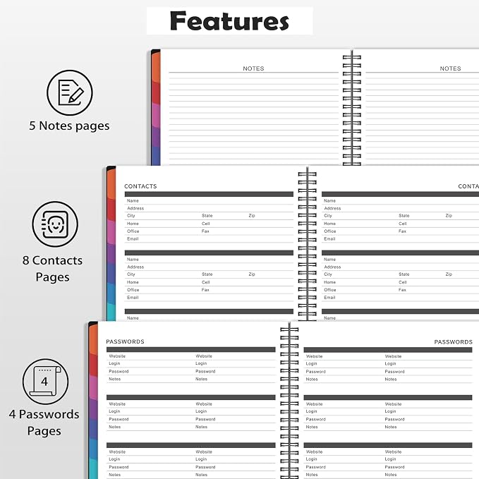 2027 Planner-2027 Monthly Planner, Jan 2027-Dec 2027, 9" x 11" | 12-Month Calendar Planner with Inner Pocket and Colorful Monthly Tabs, Ideal for School and Work
