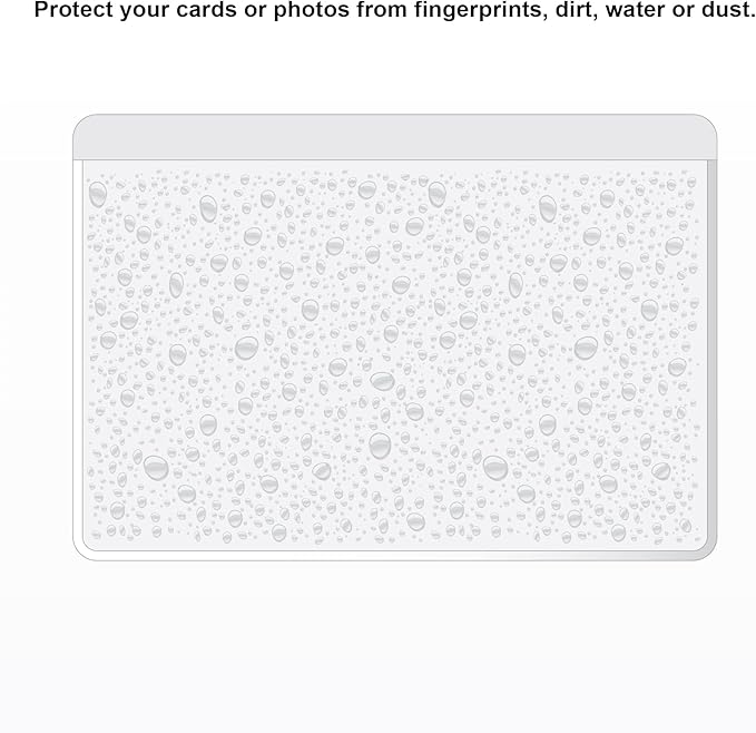 IMAGAME Clear Adhesive 4" x 6" Index Card Pockets with Top Open for Loading, 50 Pack, Plastic Labels Holders for Storage Bins and Library Card, Organizing and Protecting Your Index Cards or Photos