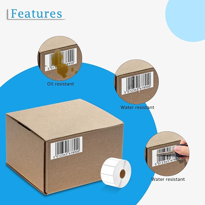 NineLeaf 3 Roll (1500 Labels) Compatible for Brother RD-S05U1 RDS05U1 51mm 2'' x 1'' File Folder White Paper Labels for RJ-3050 RJ-3150 RJ-3250WB RJ-4030 RJ-4040 TD-2020 TD-2020A TD-2030ABK TD-2030BK