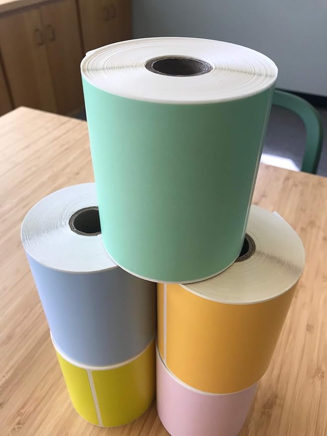 4" X 6" Direct Thermal Shipping Labels | Green | 1" Cores w/Perfs Easy Tear | Made in USA | Printing Label | 1000 Labels | 250 Labels per Roll | 4 Rolls | Blank Labels