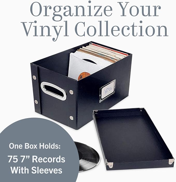 Snap-N-Store 45 RPM, Vinyl Box Black SNS02079