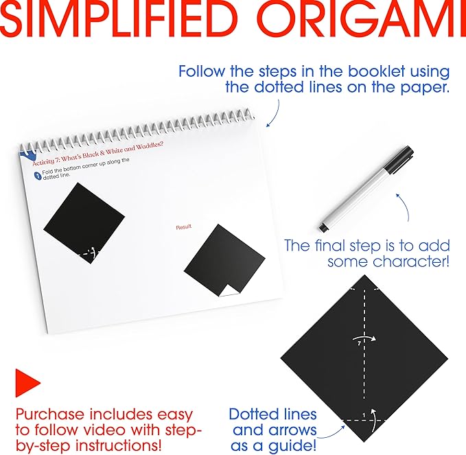 Keeping Busy Origami Activity Kit for Dementia 10 Easy Paper-Folding Activities for Seniors Dementia Activities for Seniors Calming Brain Games for Adults & Alzheimer’s Products for Elderly