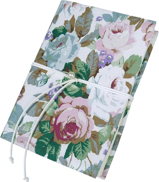 Book Covers for Paperbacks, A5 Book Cover for Hardcover, Soft Fabric Book Sleeve Cover Protector Fit for 5.5x8.2 inch Notebook Textbooks Softcover Book Novels - Multicolored Rose Flower Pattern