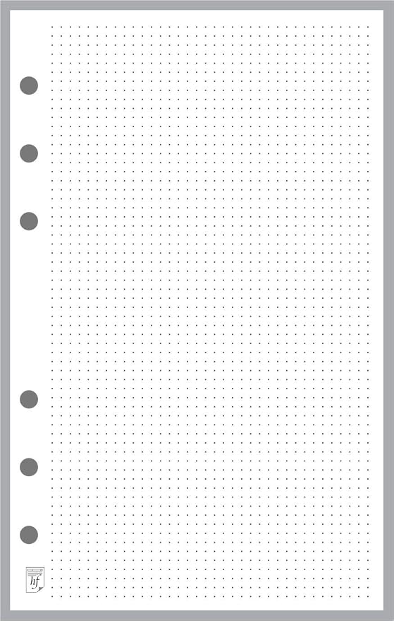Compact Size Dot Grid (0.10") Paper Refill, Sized and Punched for Franklin Covey Compact and Other Notebooks (4.25" x 6.75")