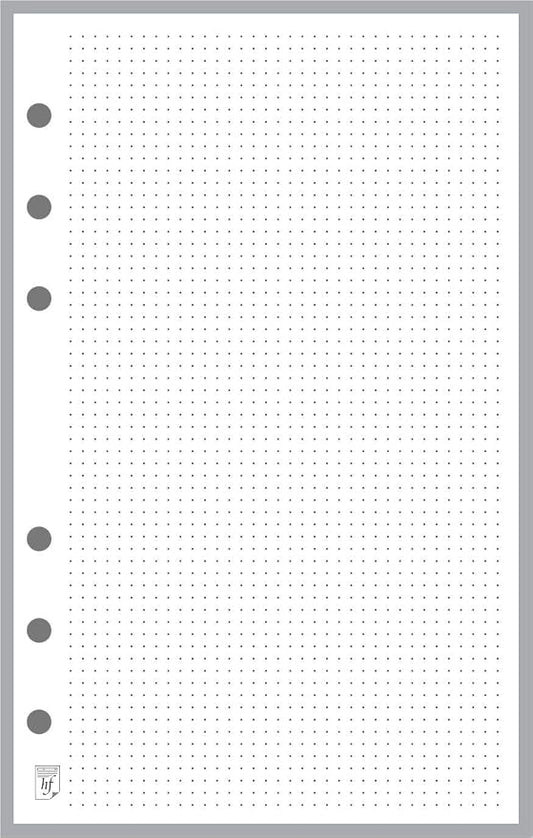 Compact Size Dot Grid (0.10") Paper Refill, Sized and Punched for Franklin Covey Compact and Other Notebooks (4.25" x 6.75")