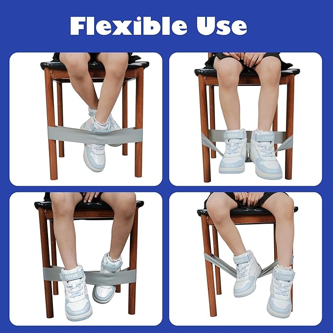 16 PCS Chair Bands With Fidgety Feet Colorful Chair Fidget Bands Desks Stretch Foot Band for ADHD Sensory Flexible Band Classroom Home Chair Fidget Tools Multi Color