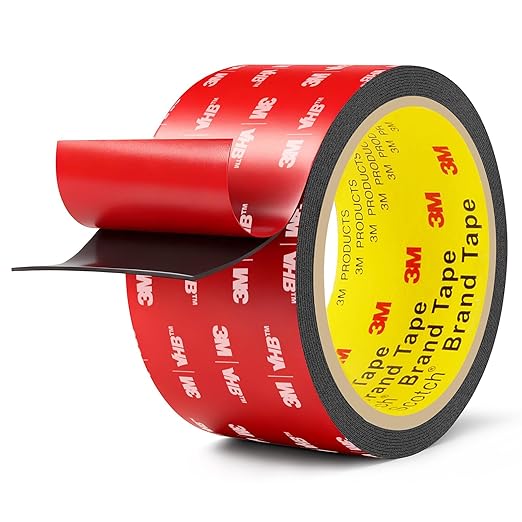 3M Double Sided Tape Heavy Duty 2in x 10ft, Heavy Duty Removable Mounting Tape, Adhesive Strips Double Sided Mounting Tape, Strong Foam Tape for Walls Picture Hanging Poster, Car, LED Strip Light