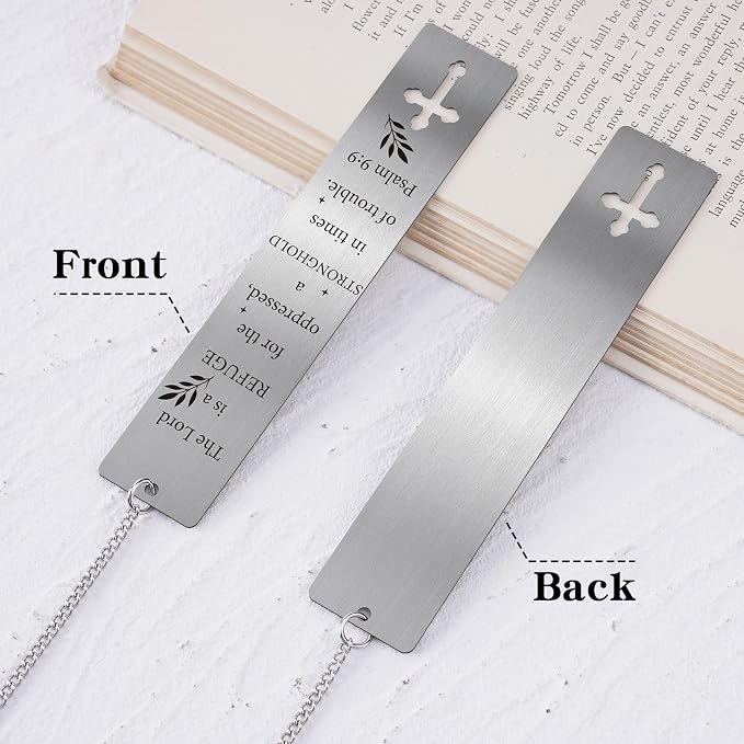Christian Metal Bookmark Gifts - 2 PCs I Can Do All Things Bible Verse Bookmarks for Reading Women Men Religious Scripture Book Marks Cross for Friends Bookish Readers Christmas Birthday