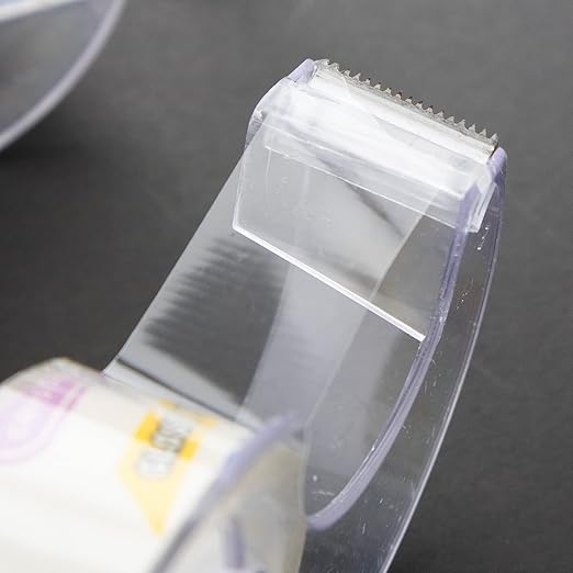 BAZIC PRODUCTS Crystal Clear Tape with Dispenser 3/4" X 1296"– for Home, Office, and School Use; Transparent Tape with Glossy Finish, Ideal for Crafts, & Gift Wrapping, 24-Pack
