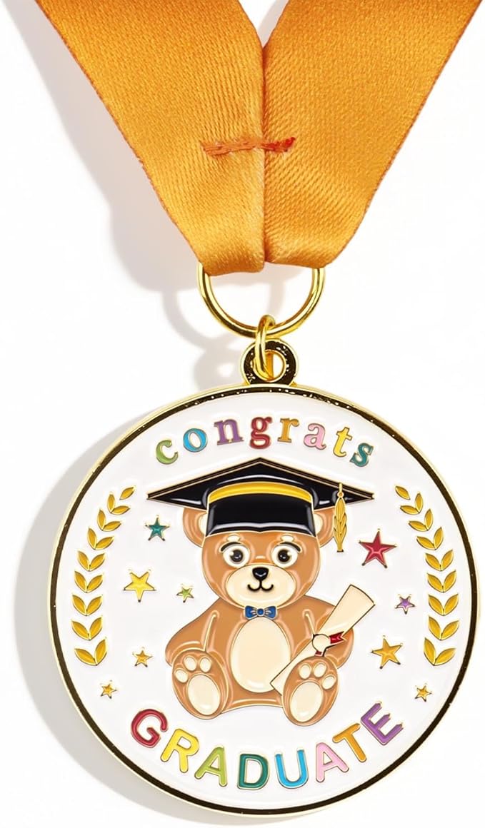 Cute Bear Kindergarten Graduation Medal Kindergarten & Preschool Graduation Award Medallion for Little Graduates Class of 2026, Party Decoration