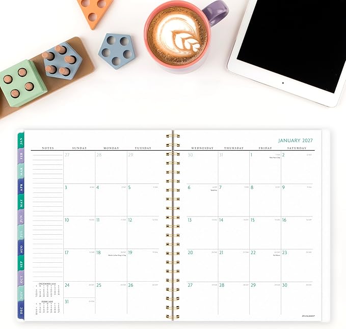 AT-A-GLANCE 2026 Planner, Weekly & Monthly, 8.5" x 11", Large, BADGE, Floral (1753F-905-26)