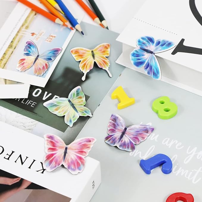 Magnetic Butterfly Bookmarks, Book Markers for Reading, Bookmarks Bulk for Students, Teens, Book Lovers, Classroom Gifts, School Prize, Reading Present (6pcs)