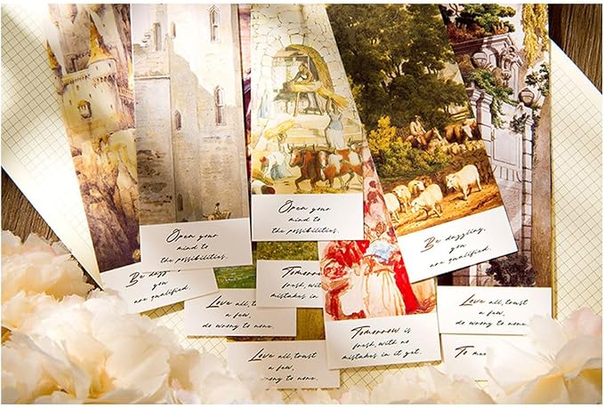 Vintage Retro Style Bookmarks, 30PCS (Art Museum)