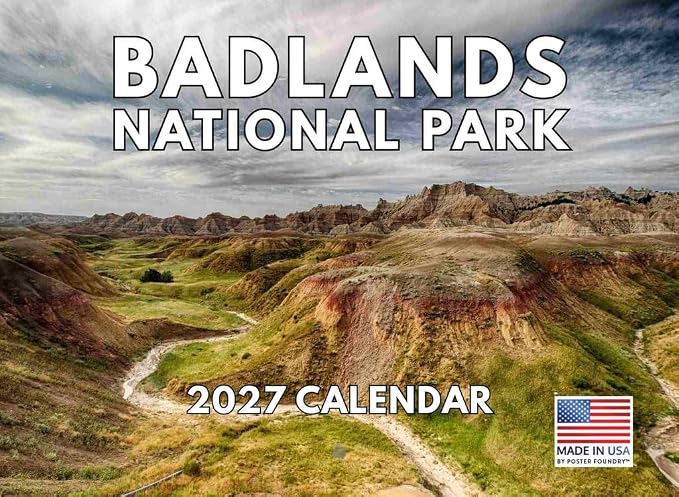 Badlands National Park Calendar 2027 Monthly Wall Calender 12 Month