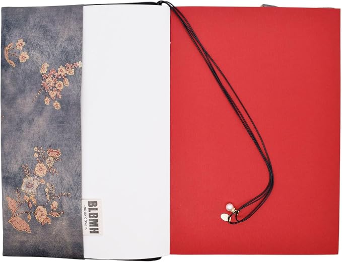 BLBMH 6.5x9.5" Bible Cover Fixed Non-Stretch Fabric Book Protector with Bookmark | Handmade Washable Sleeve for Hardcover/Paperback | Gift for Women - Flower 4 Green