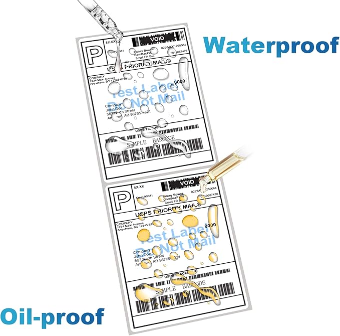 9527 Product Fanfold 4 x 6 Direct Thermal Labels White Perforated Shipping Labels, 500pcs per Stack,1 Stack