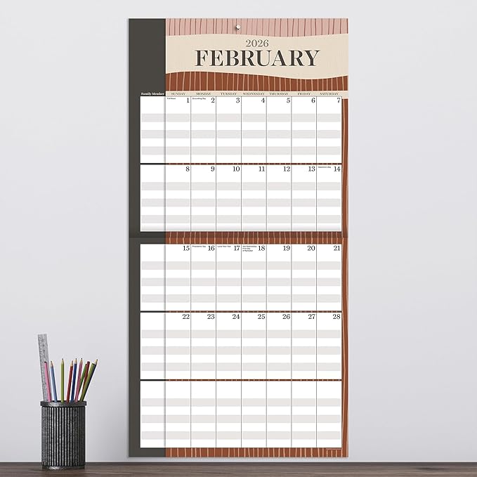 TF Publishing 2026 Parent Planner Wall Calendar - Large Grids for Appointments and Scheduling - Vertical Monthly Wall Calendar 2026 with Premium Matte Paper for Home and Office Organization - 12x12in