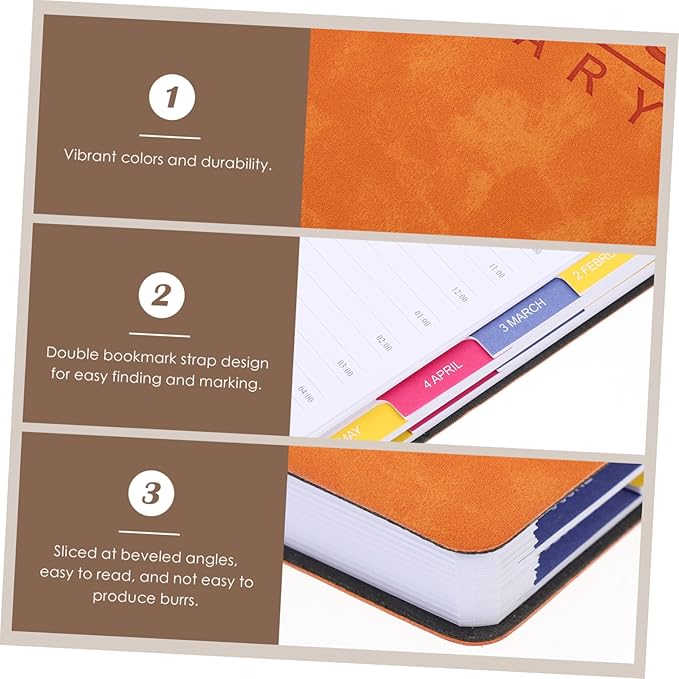 DOITOOL 2023 Calendar Notepad Daily Planner Notebook Flexible Cover Portable Schedule Book for Home and Office Use