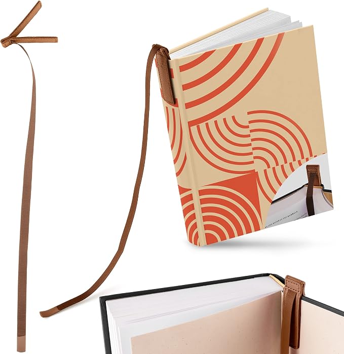 Superior Essentials Planner Magnetic Bookmark - Genuine Leather, Single Long Ribbon Bible Bookmark for Book Lovers - Amplify Your Love for Books with Our Elegant Ribbon Page Marker (1PC, Coffee Brown)