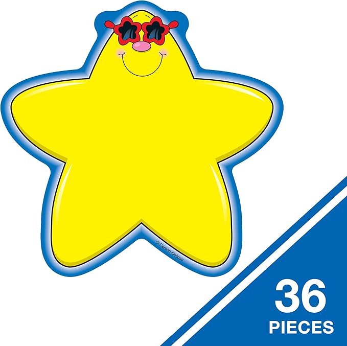 Carson Dellosa – Star Colorful Cut-Outs, Classroom Décor, 36 Pieces